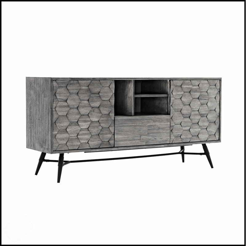 Makena Sideboard Buffet In Acacia Wood With Spacious Storage And Elegant Design For Modern Dining Rooms