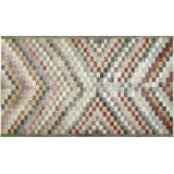 One-of-a-Kind Hand-Knotted 1960s 3'4" x 5'10" Wool Area Rug in Green/Beige/Red/White
