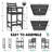 HDPE Tall Adirondack Chair Set with Removable Double Trays (Set of 2)-847770759