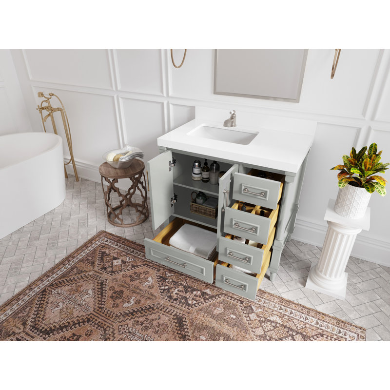 Aberdeen 36'' Single Bathroom Vanity with Top, Empira