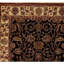 Hand-Knotted High-Quality Black and Cream Area Rug
