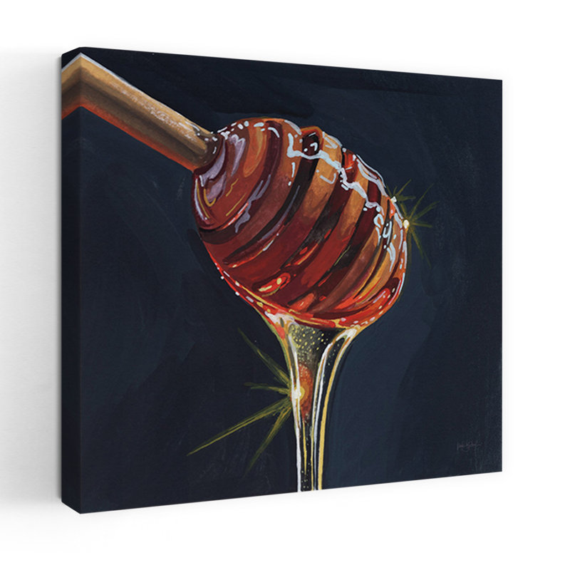 «Fresh From The Hive», art mural contemporain abstrait, H 36 po x l 36 po