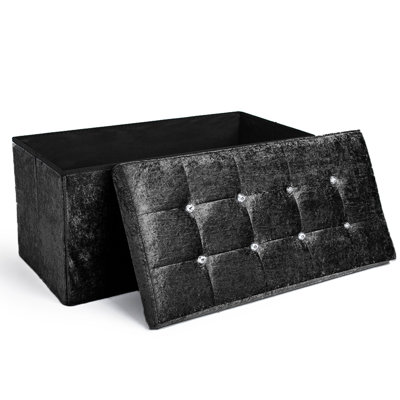 38 CRUSHED VELVET STORAGE BOX
