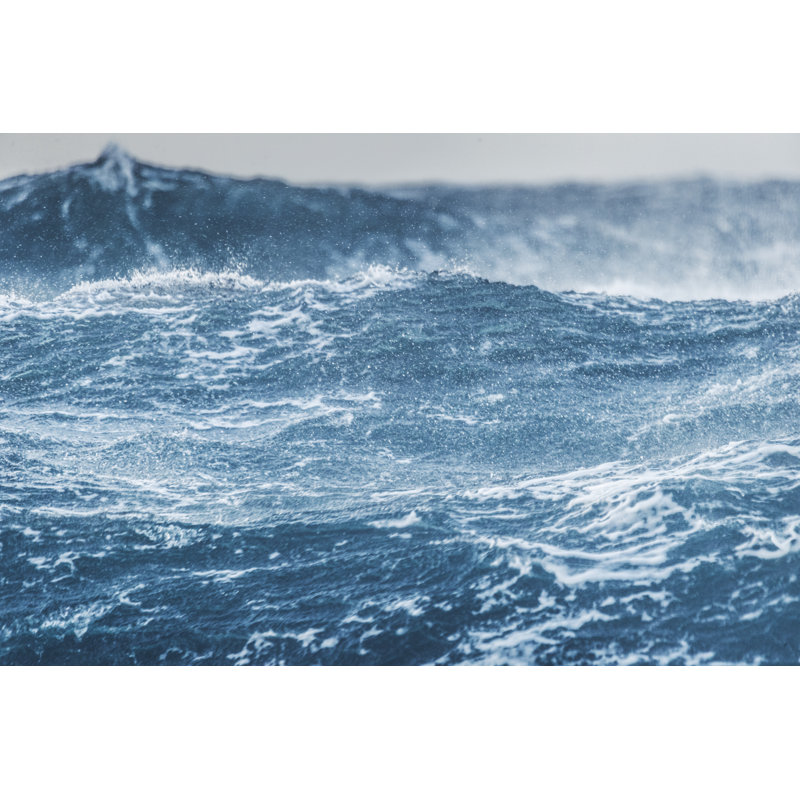 Rough sea and waves crashing, 30cm H x 46cm W