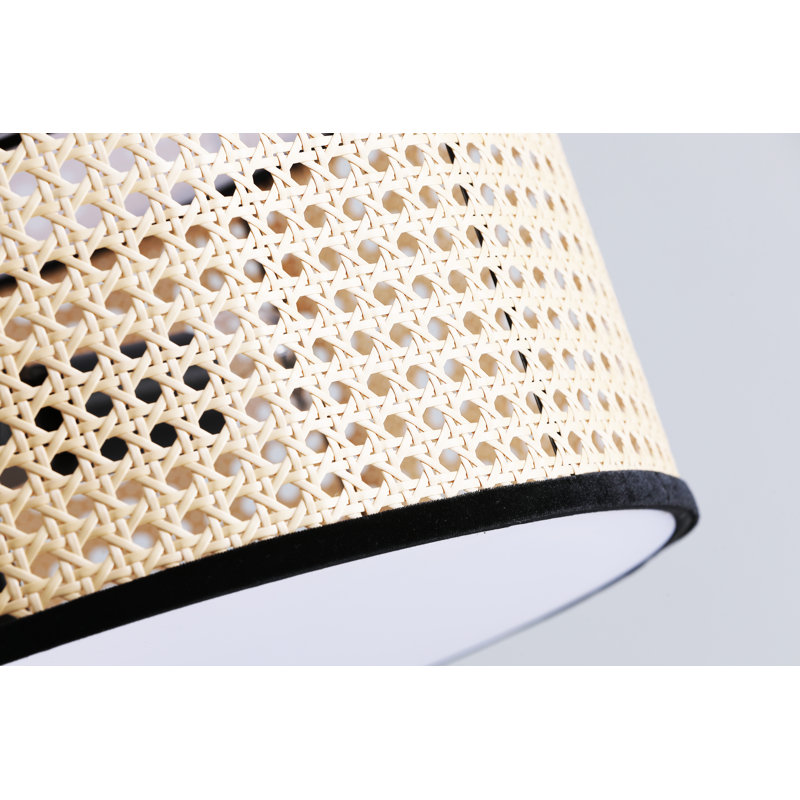 Nakuv 16'' Black Bohemian LED Flush Mount with Velvet Accents