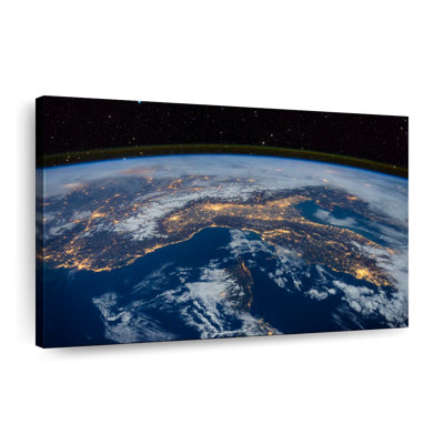 Earth Space View Canvas Print