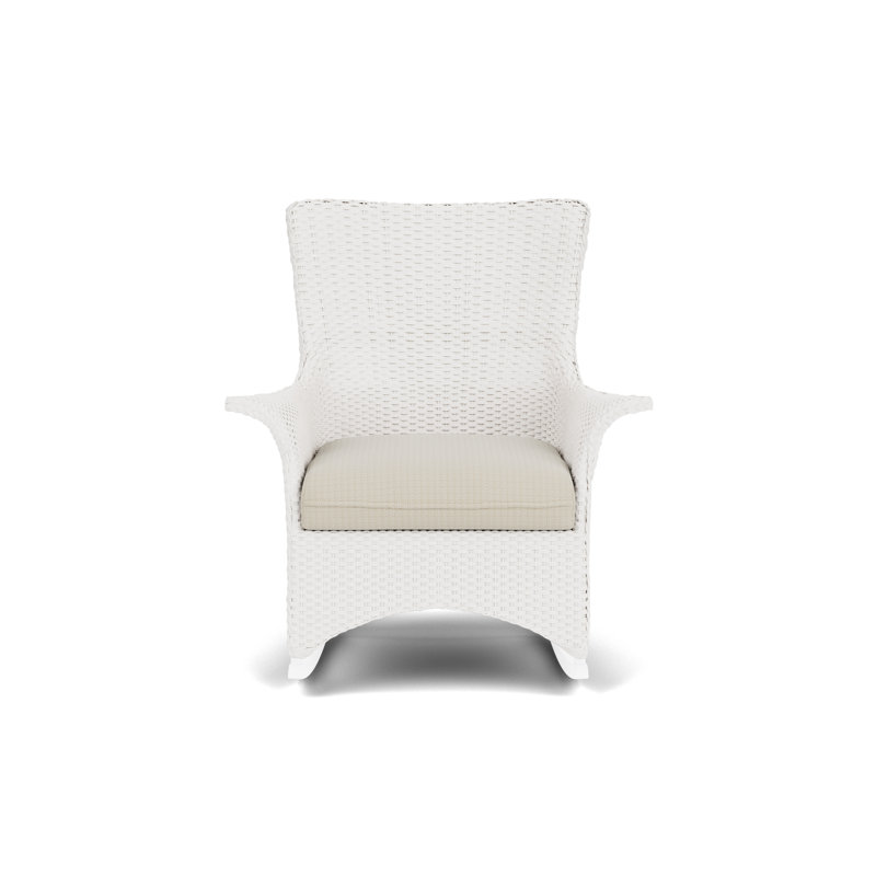 Mandalay Outdoor Rocker Chair, Beach Natural, White