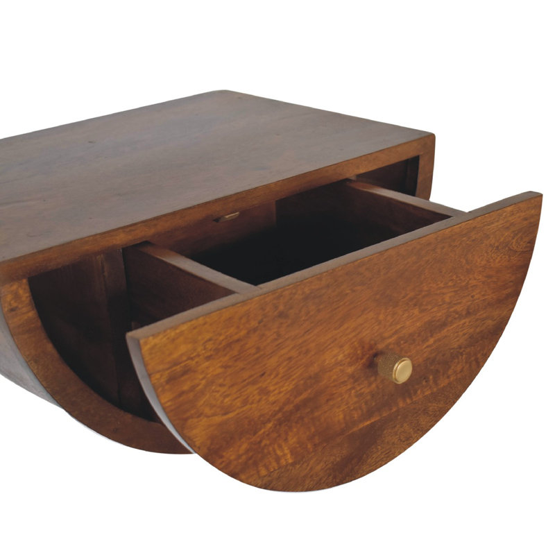 Table de chevet flottante Chestnut Crescent