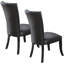 Ensemble de chaises rembourrées en similicuir à dossier large de 2 pièces