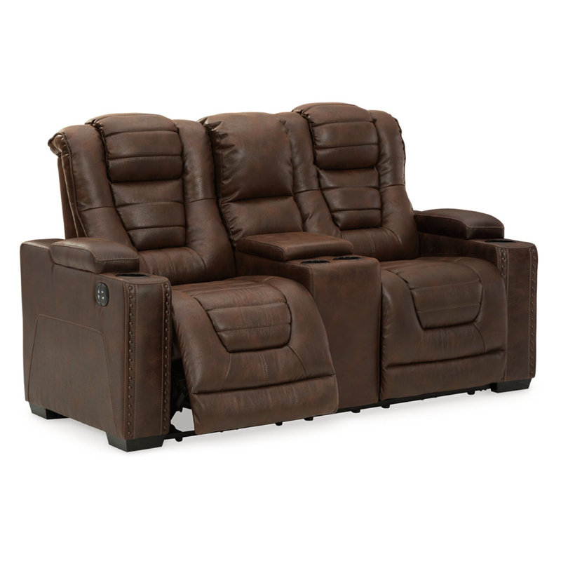 Causeuse inclinable électrique avec console
