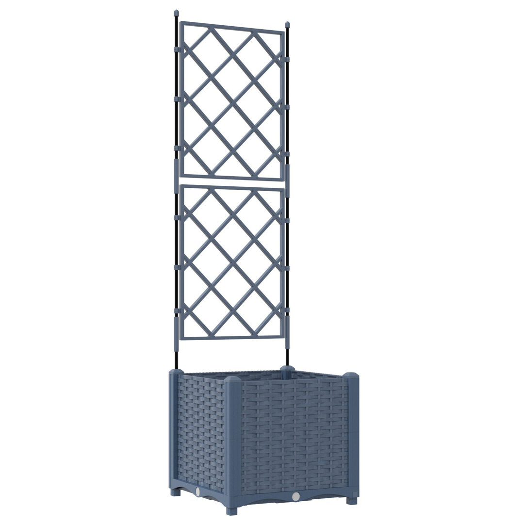 Garden Planter Steel Outdoor Container Modern Decor Terrace Stylish Pot