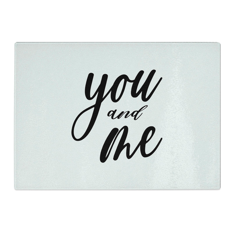 You and Me Chopping Board, 20cm W x 28.5cm L