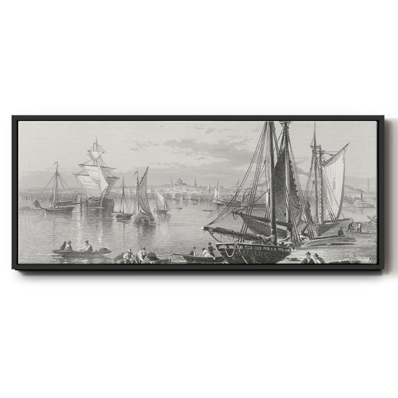 City of Boston - toile encadrée, H 8 po x l 20 po