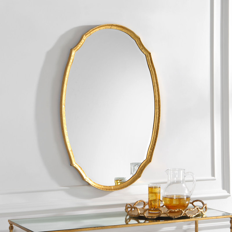Miroir biseauté Avik, Or légèrement antique