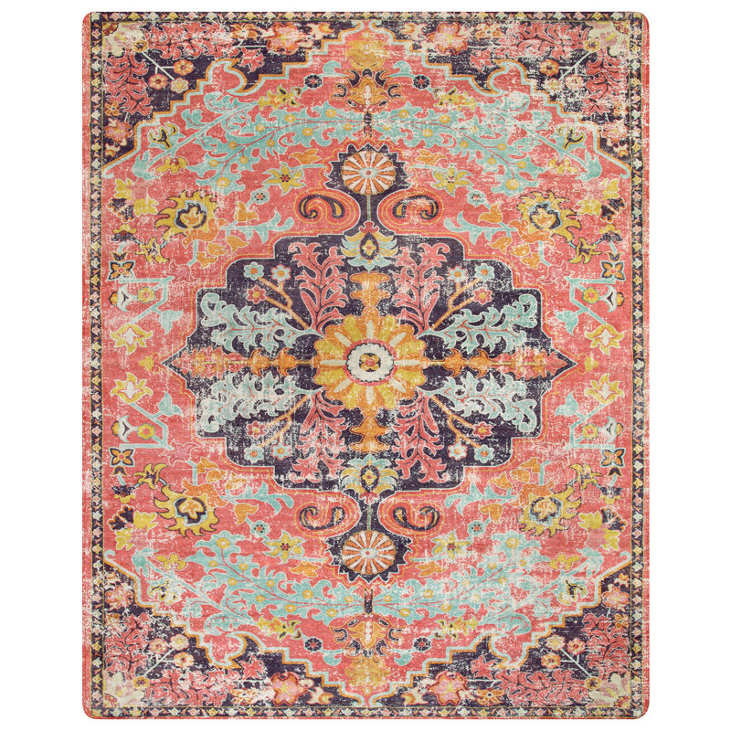  Tapis de sol intérieur Boho, Rectangulaire 8 pi x 10 pi