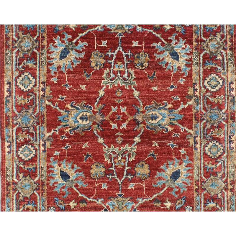 Allyzon Floral Hand Woven Area Rug, Rectangle 83 x 238cm