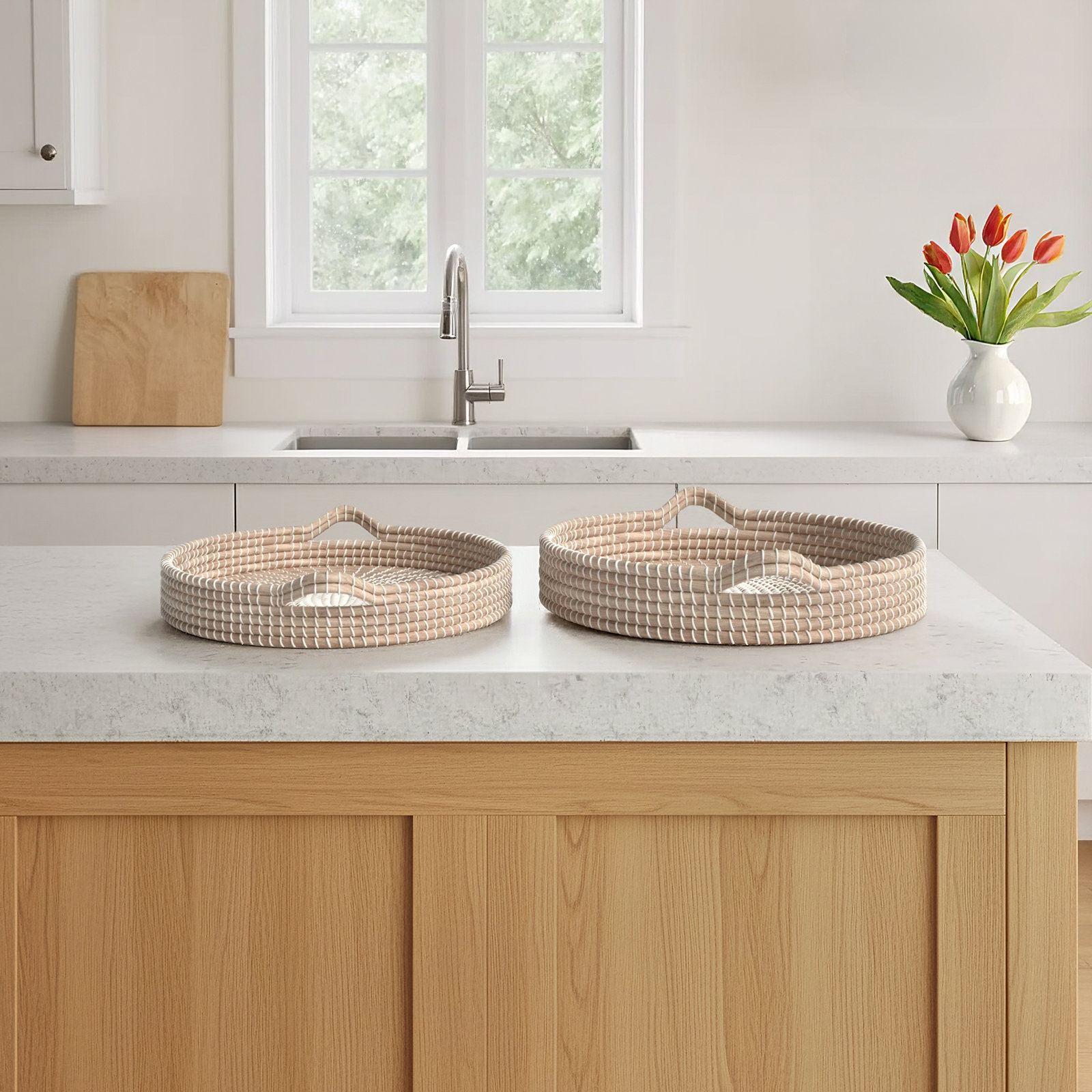 Brookhaven Seagrass Decorative Tray