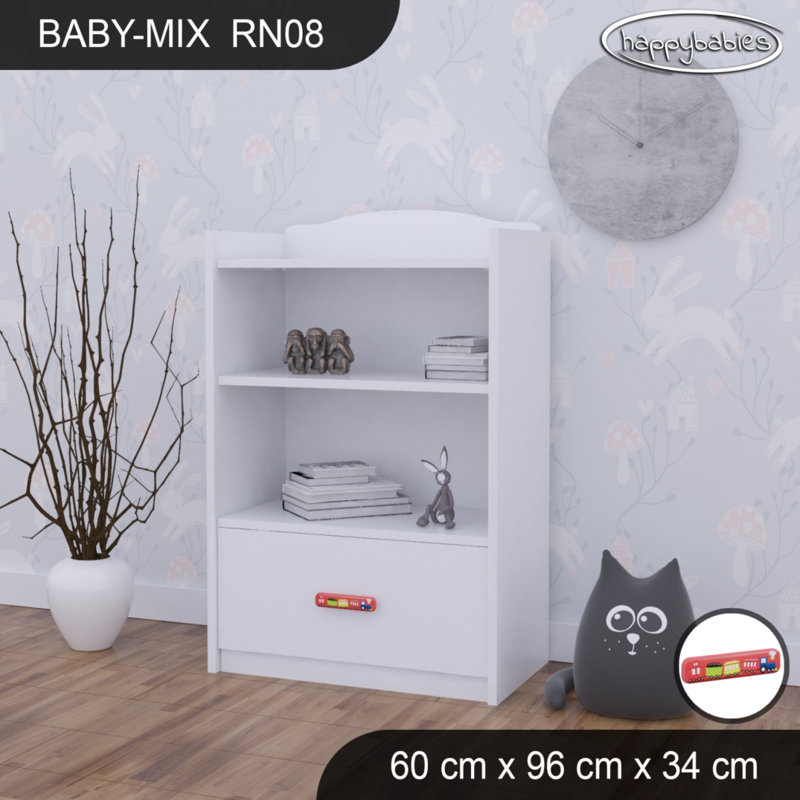 96 cm H Kids Cube Bookcase, 96cm H x 60cm W x 34cm D, White/Orange