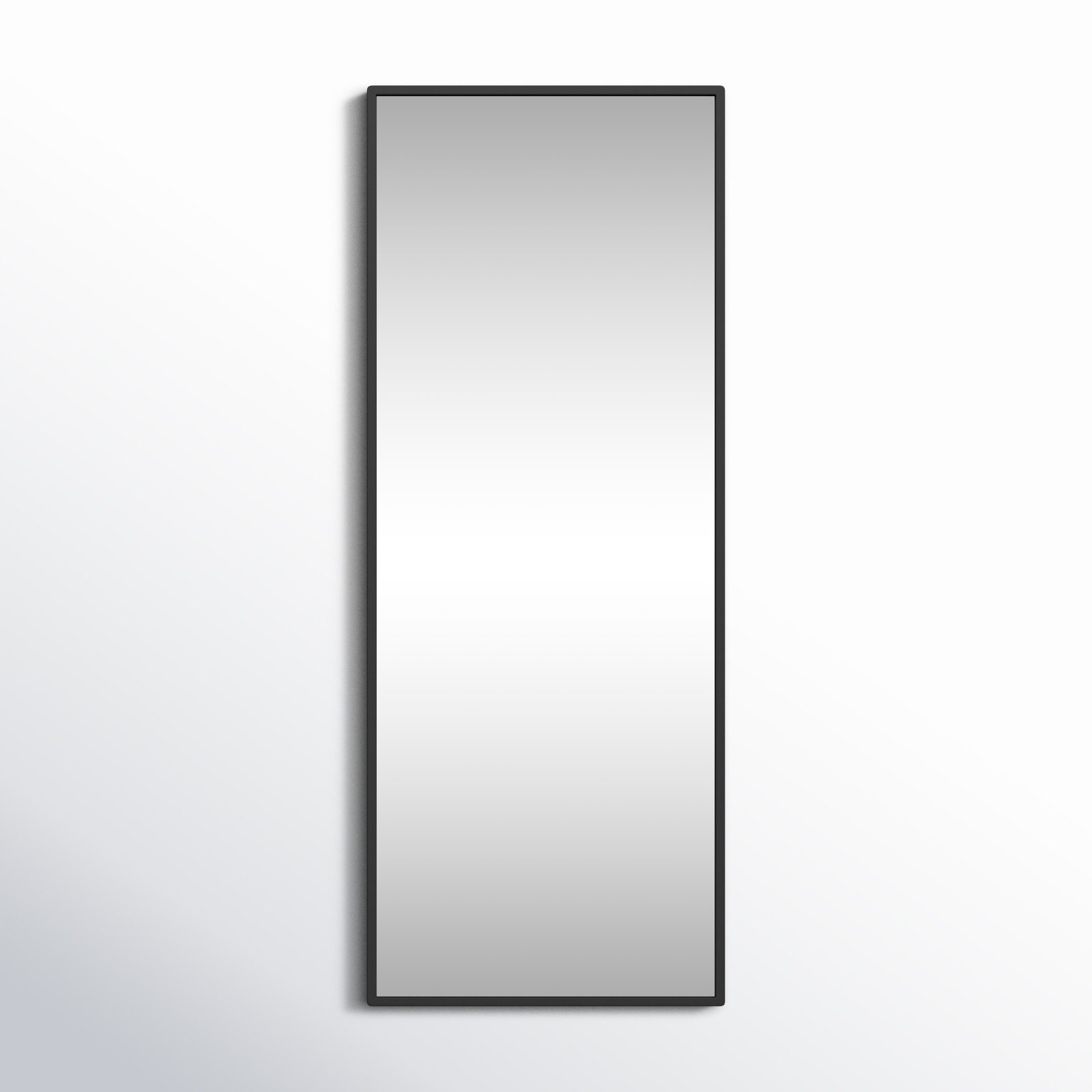 Sabine Metal Rectangle Wall Mirror, 36" x 14", Black