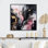 Art abstrait sur toile marbrée abstraite, impression fluide or noir - Marbre noir or Splash II