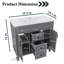 36 po Ensemble de meuble-lavabo autoportant avec comptoir intégré en céramique brillante-114249069