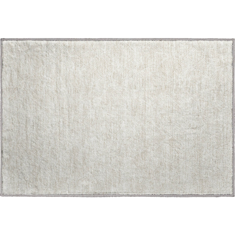 Premium Machine Washable Prisco Ivory Rug, Rectangle 1'8" x 2'6"