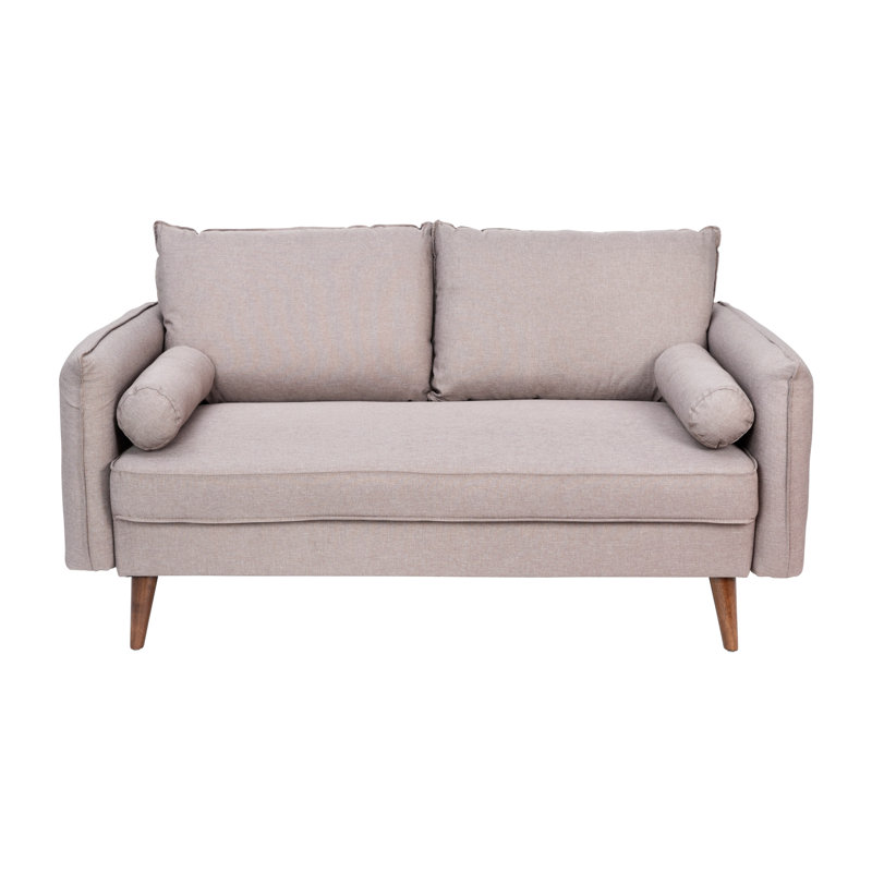 Causeuse Jekeria, Faux lin taupe
