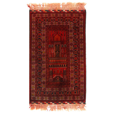 One-of-a-Kind Rectangle 3'3" x 5'7" Hand Knotted Area Rug