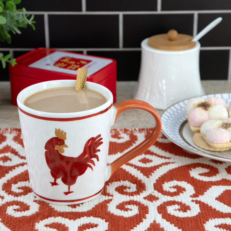 Gibson Homewares 8-Piece 15 Ounce Red Mug