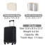 Bagage à main 20 pouces Hardshell, valise légère en ABS durable avec roulettes, serrure TSA intégrée, 2 cubes de rangement