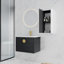 Meuble-lavabo mural 28 po avec lavabo en céramique et armoire latérale 28 po, portes à fermeture en douceur-131656788