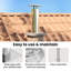 Chimney Head Extension Silver Stainless Steel-1050208751