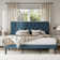 Hegg Linen Tufted Upholstered Platform Bed with Wood Slats Headboard Included