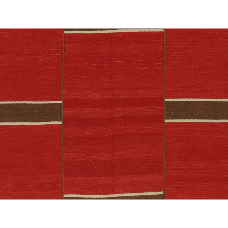 Geometric Area Rug in Red