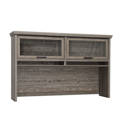 Huche en bois avec portes en verre, brun