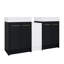 Meuble-lavabo autoportant de 60 pouces avec lavabo en résine et armoires de rangement