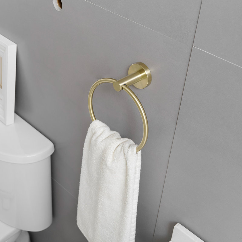 1 Ensemble de quincaillerie de salle de bain 12 pièces, Or brossé