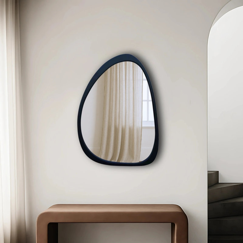 Miroir ovale asymétrique, Noir