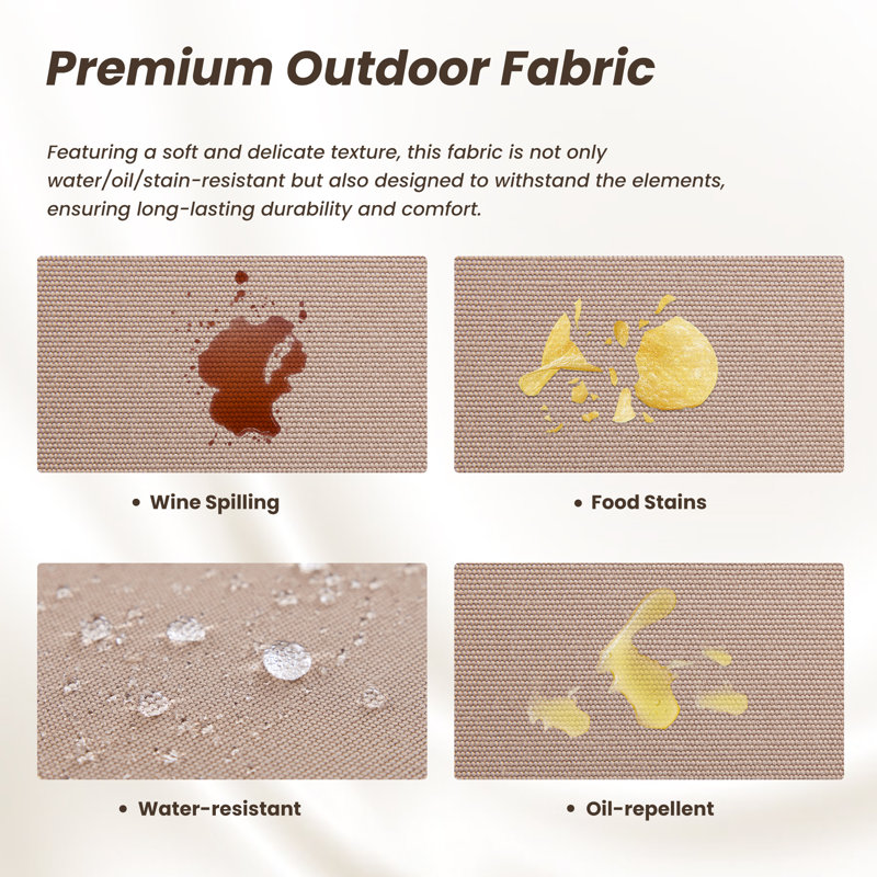 Weather-Resistant Metal Patio Sofa