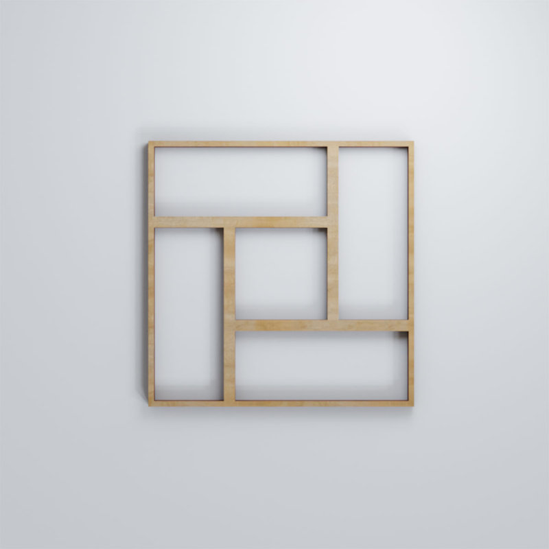 Panneaux muraux décoratifs en bois Sheffield, Hickory, H 7 3/8 po x l 7 3/8 po x P 3/8 po