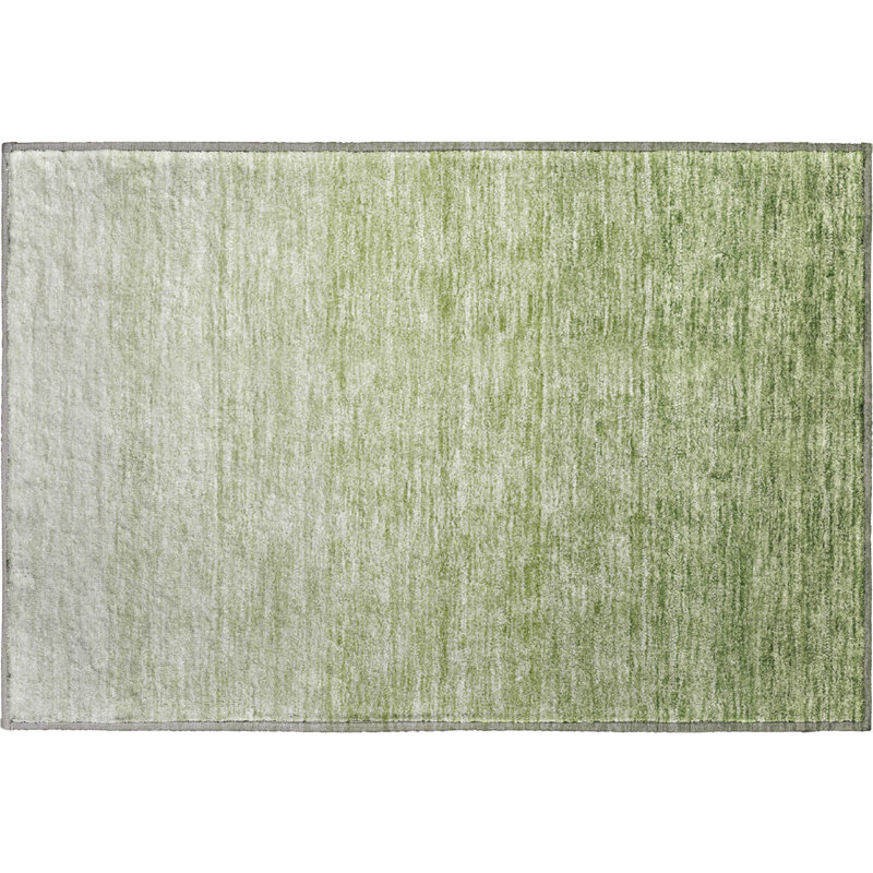 Premium Machine Washable Prisco Green Rug, Rectangle 1'8" x 2'6"