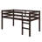 Twin Elevated Loft Bed With Ladder And Strengthened Slat Bed Base-1774588885