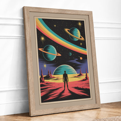 Cosmic Wonder Retro - Framed Print