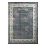 Distressed Homage Hand Knotted Wool Animal Print Area Rug