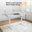 Bureau électrique debout avec tiroirs, bureau d'angle ergonomique et peu encombrant pour le bureau à domicile, avec 2 tiroirs de rangement et 4 boutons de mémoire de hauteur préréglés-460111939-418075022