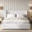 Abbey Wingback Queen Bed Ivory