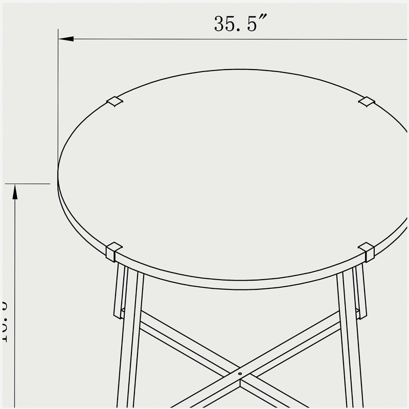 Table basse ronde en bois d'ingénierie Heyer