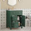 Meuble-lavabo de 24 po avec lavabo en céramique, charnières silencieuses, deux tiroirs et tablettes réglables pour une petite organisation-11763178