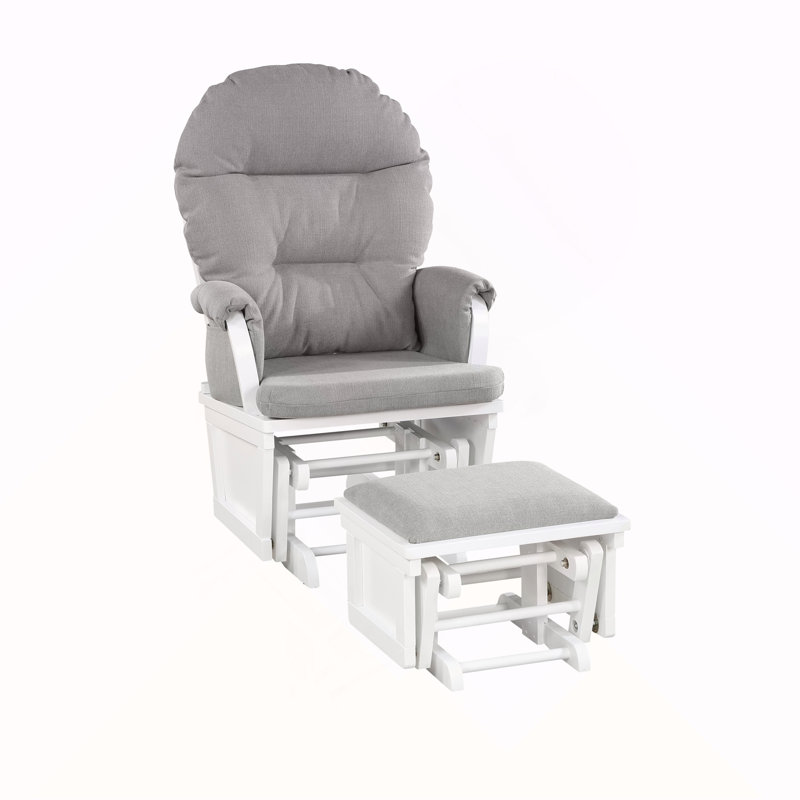 Fauteuil et repose-pieds Madison blanc / huître, White