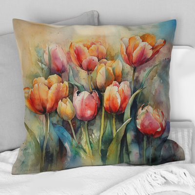 Coussin Orange Serenade Of Tulips